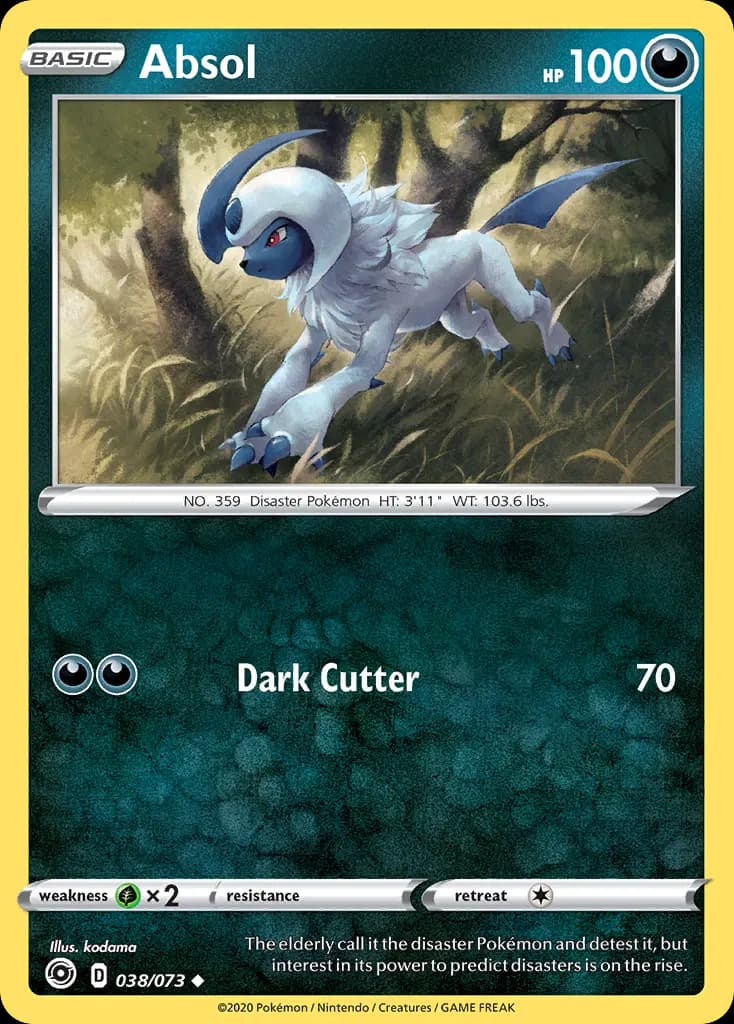 Absol — Champion's Path 38 Pokémon card
