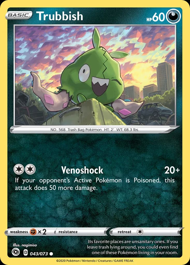 Trubbish — Champion's Path 43 Pokémon card