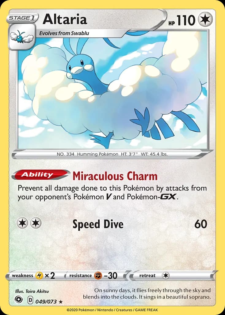 Altaria — Champion's Path 49 Pokémon card