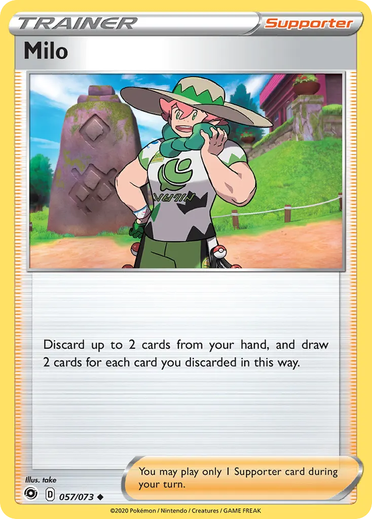 Milo — Champion's Path 57 Pokémon card