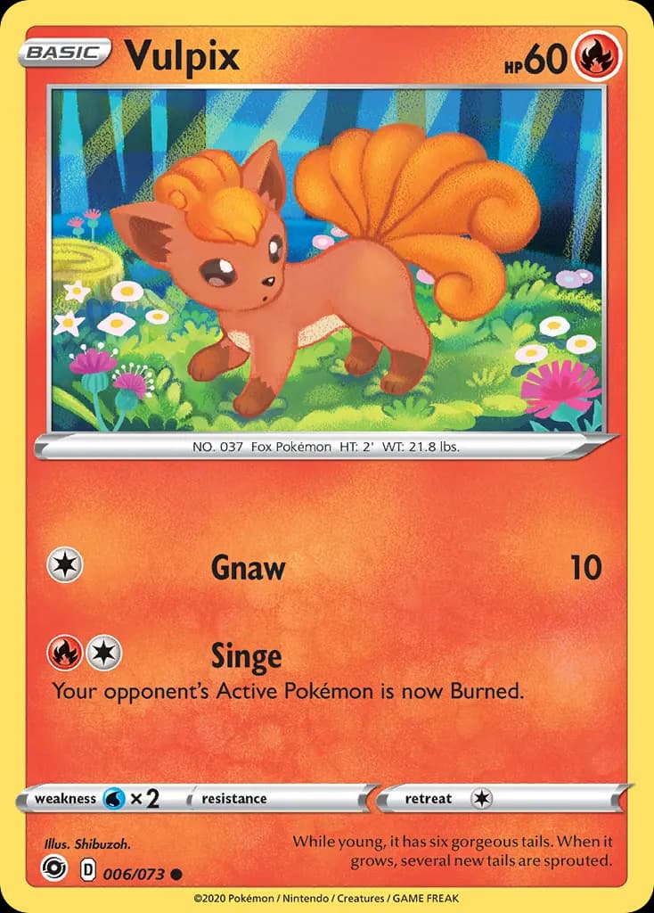 Vulpix — Champion's Path 6 Pokémon card