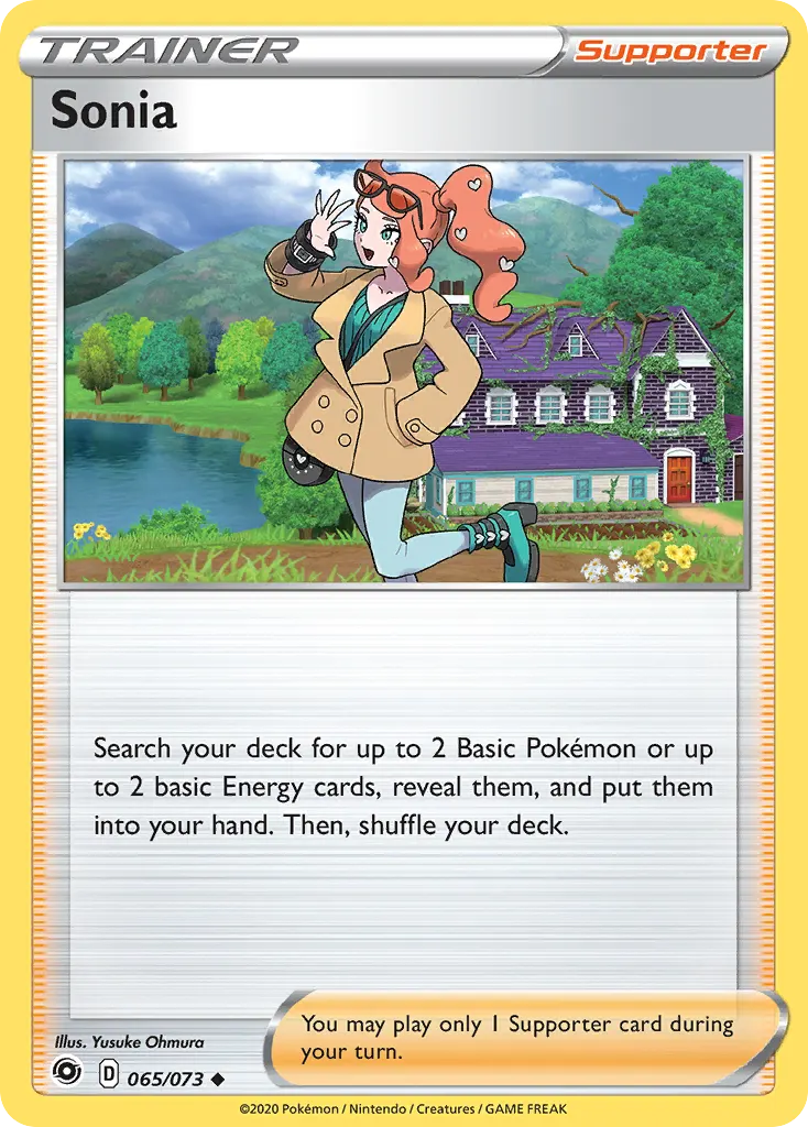 Sonia — Champion's Path 65 Pokémon card