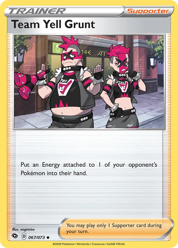 Team Yell Grunt — Champion's Path 67 Pokémon card