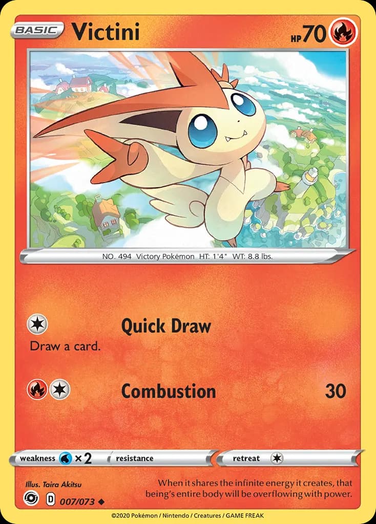 Victini — Champion's Path 7 Pokémon card