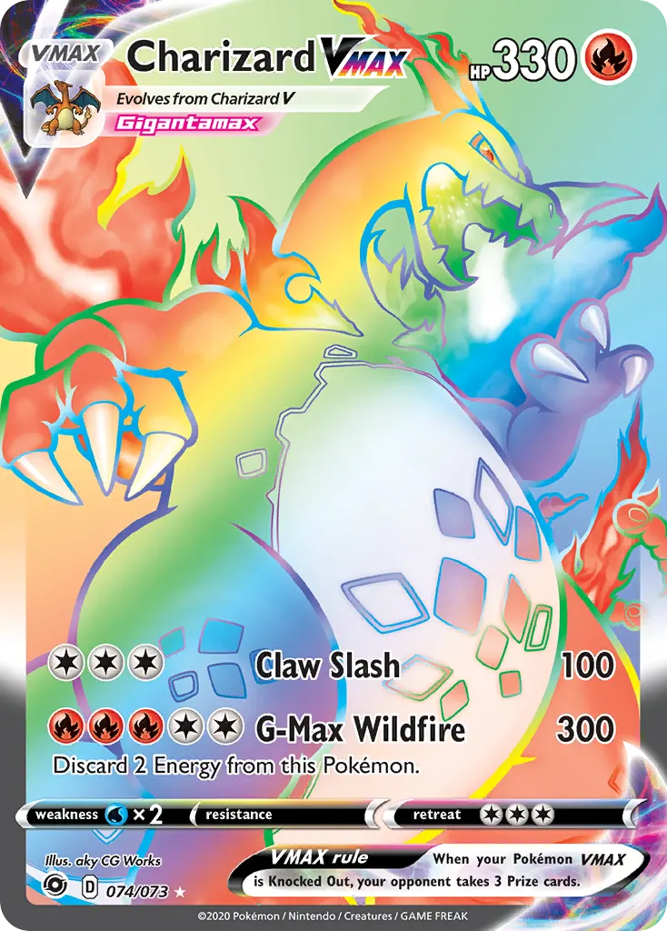 Charizard VMAX — Champion's Path 74 Pokémon card