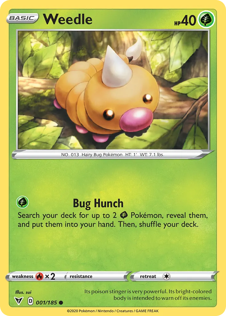 Weedle — Vivid Voltage 1 Pokémon card
