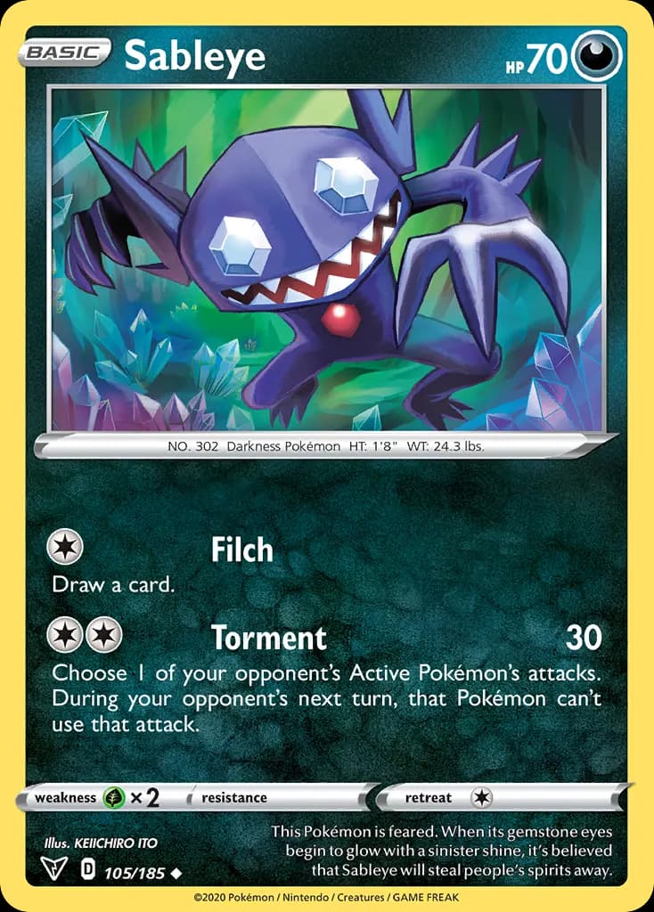 Sableye — Vivid Voltage 105 Pokémon card