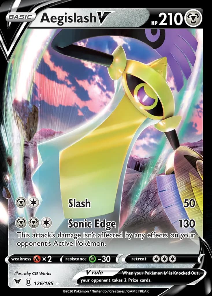 Aegislash V — Vivid Voltage 126 Pokémon card