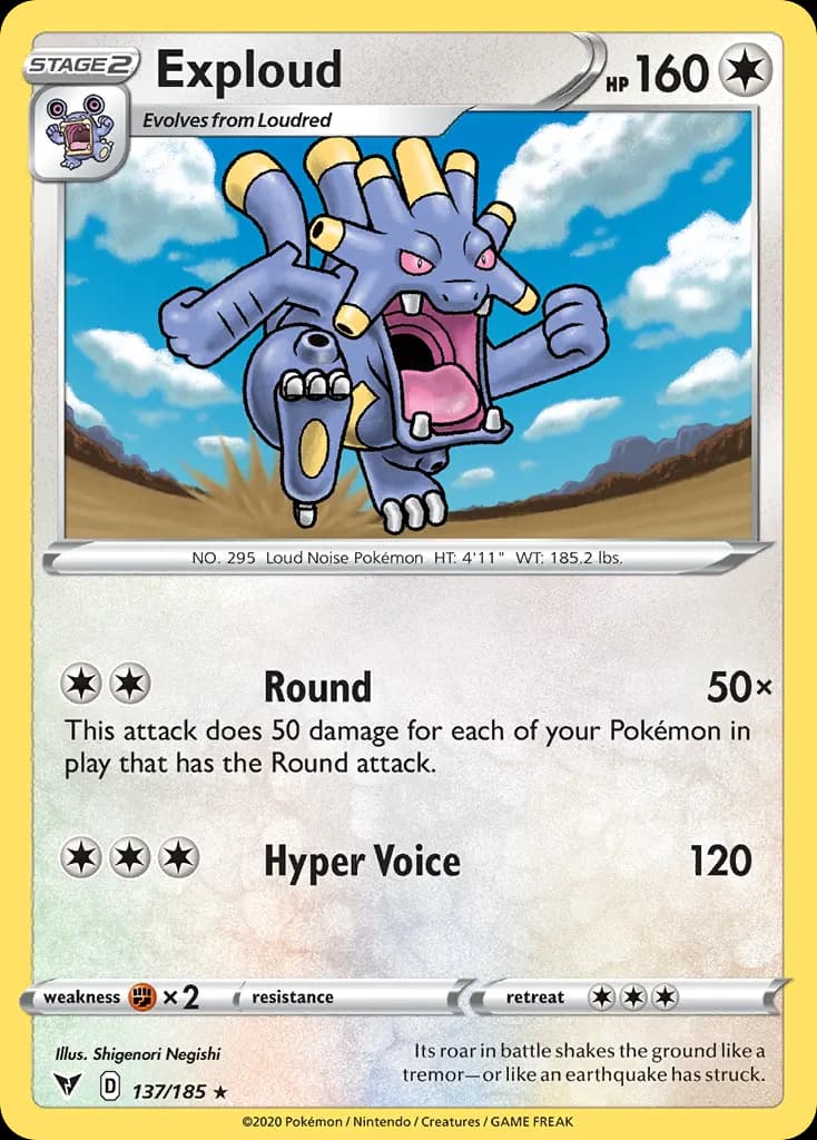 Exploud — Vivid Voltage 137 Pokémon card