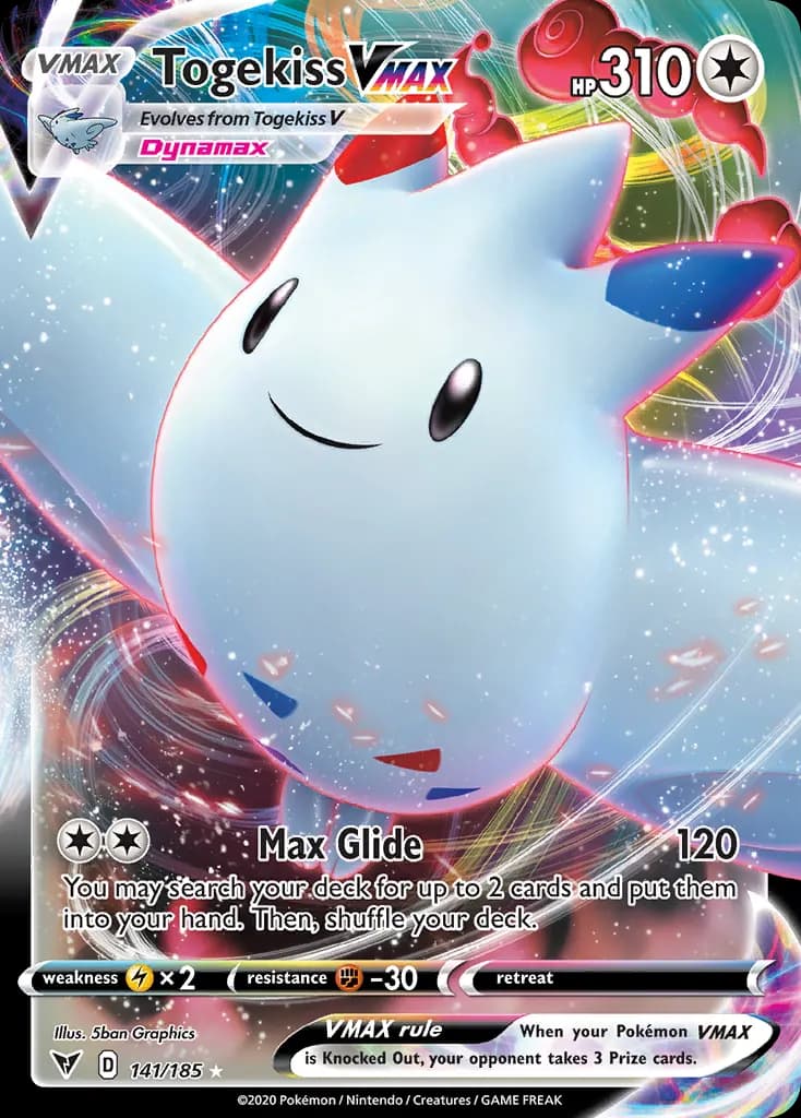 Togekiss VMAX — Vivid Voltage 141 Pokémon card