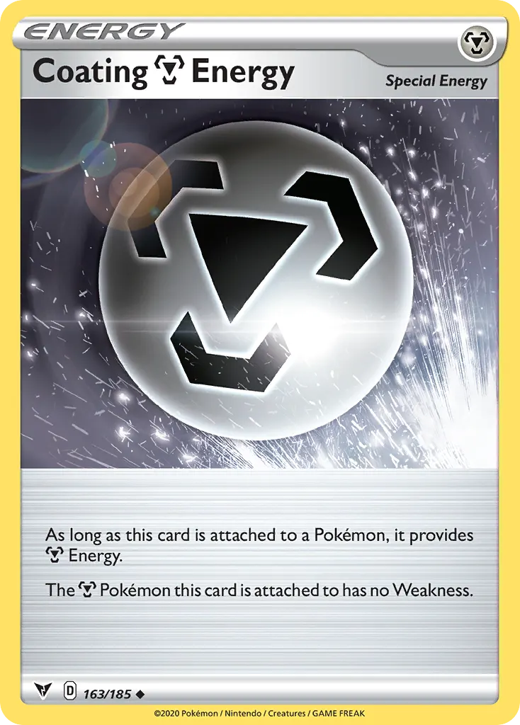 Coating Metal Energy — Vivid Voltage 163 Pokémon card