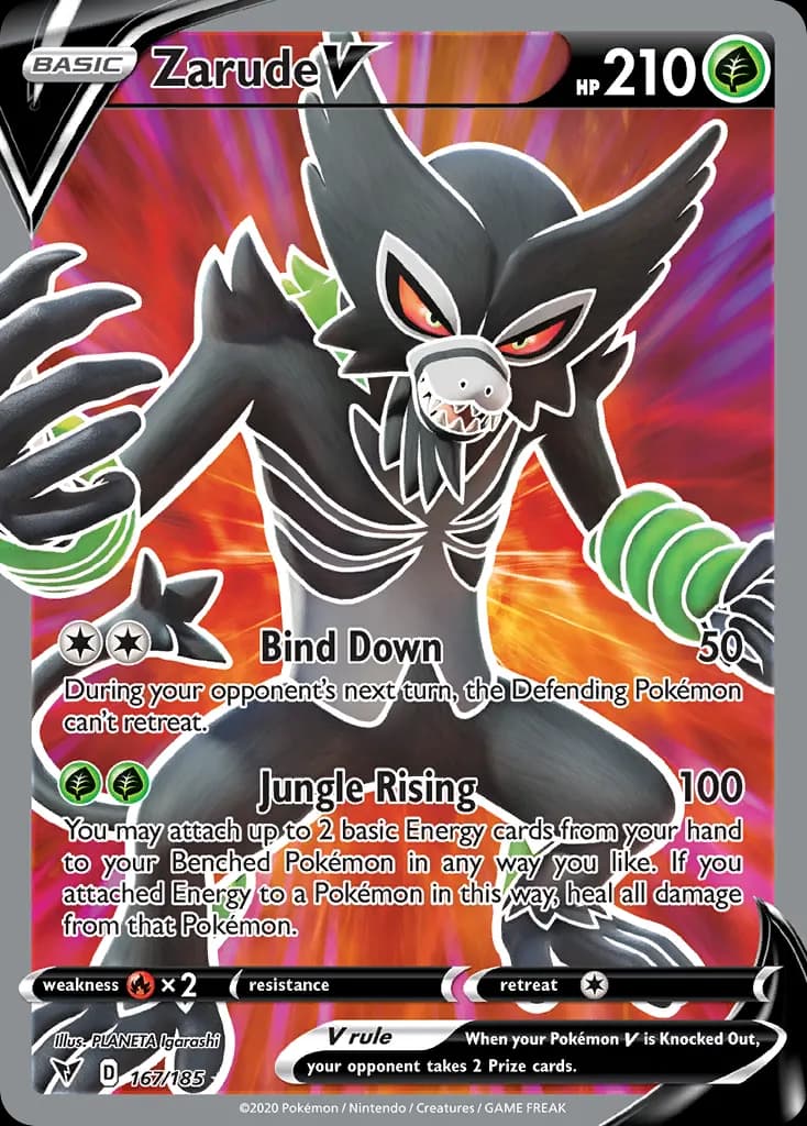 Zarude V — Vivid Voltage 167 Pokémon card