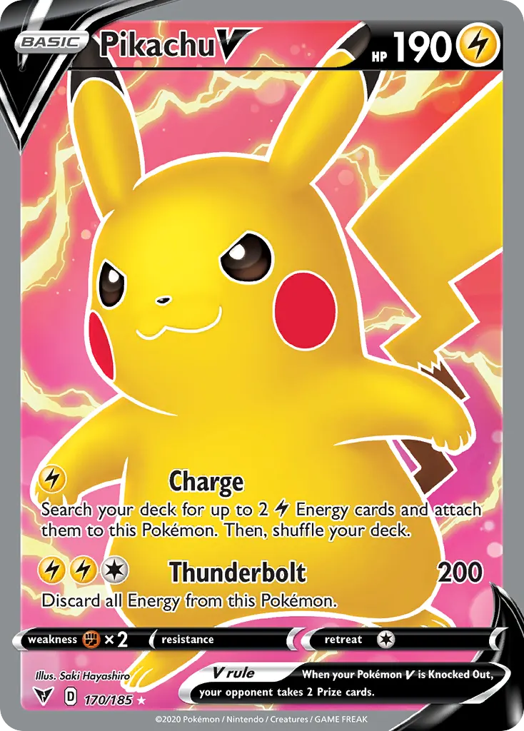 Pikachu V — Vivid Voltage 170 Pokémon card