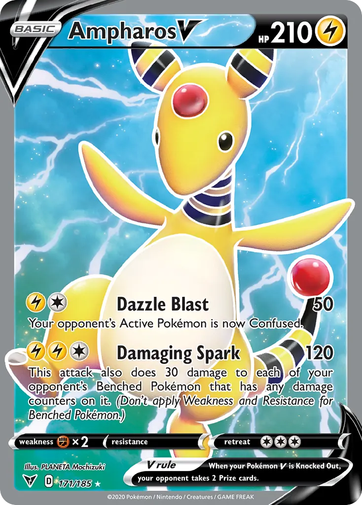 Ampharos V — Vivid Voltage 171 Pokémon card