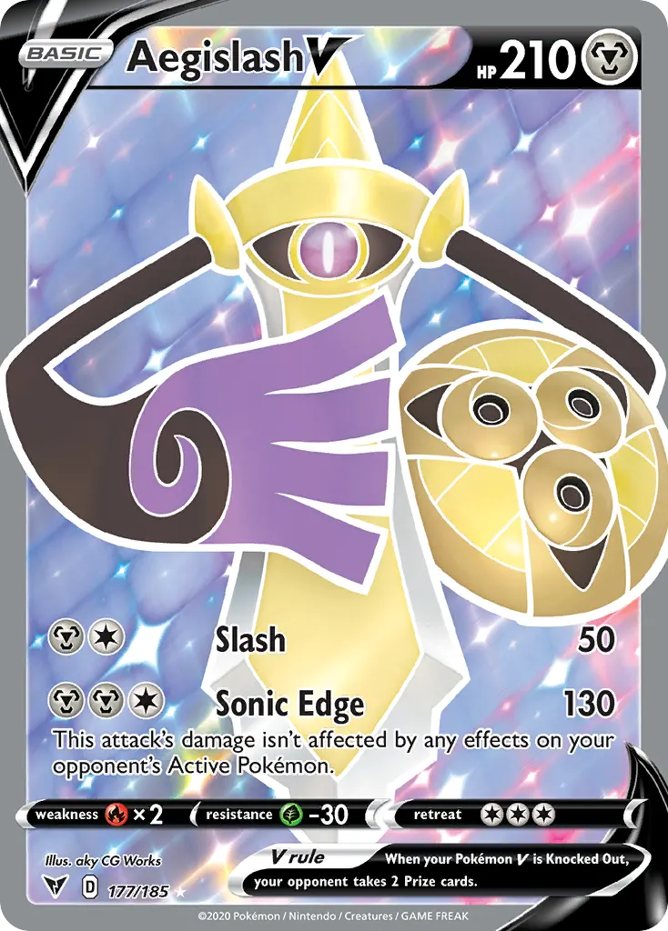 Aegislash V — Vivid Voltage 177 Pokémon card