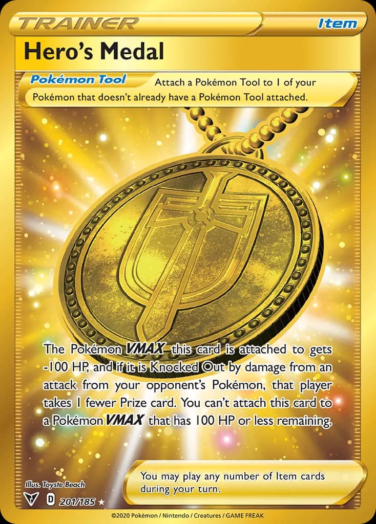 Hero's Medal — Vivid Voltage 201 Pokémon card