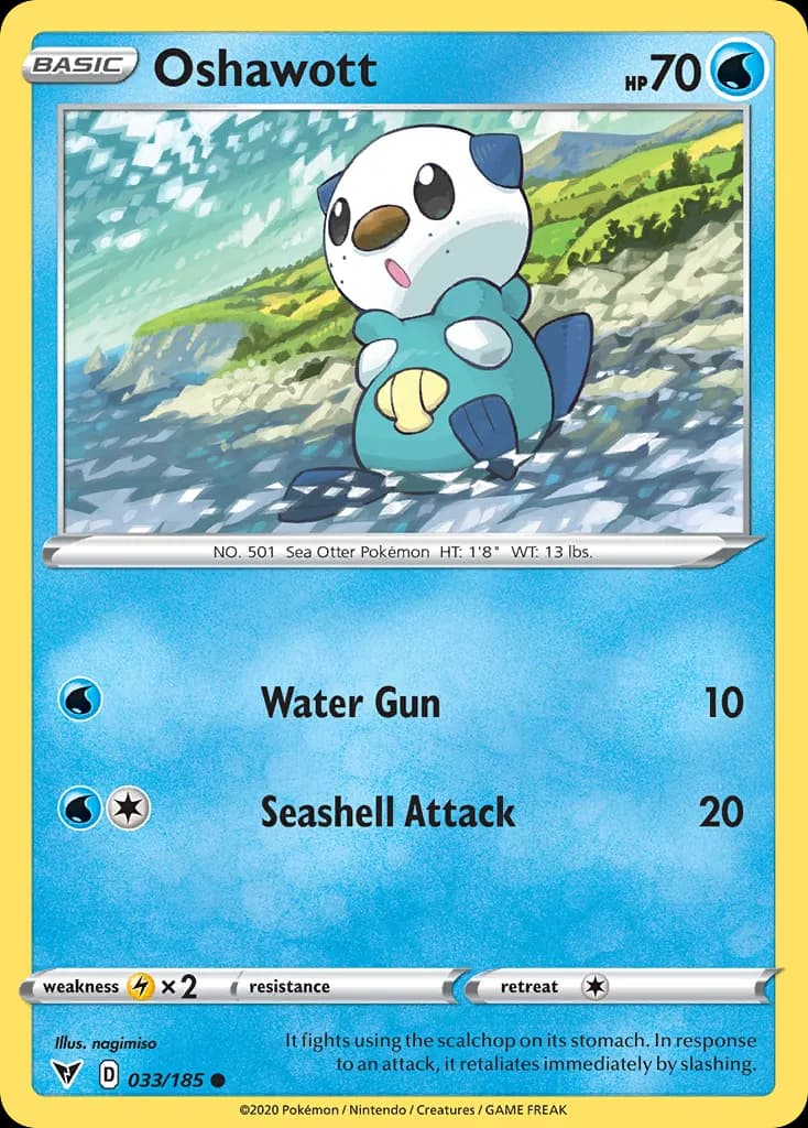 Oshawott — Vivid Voltage 33 Pokémon card