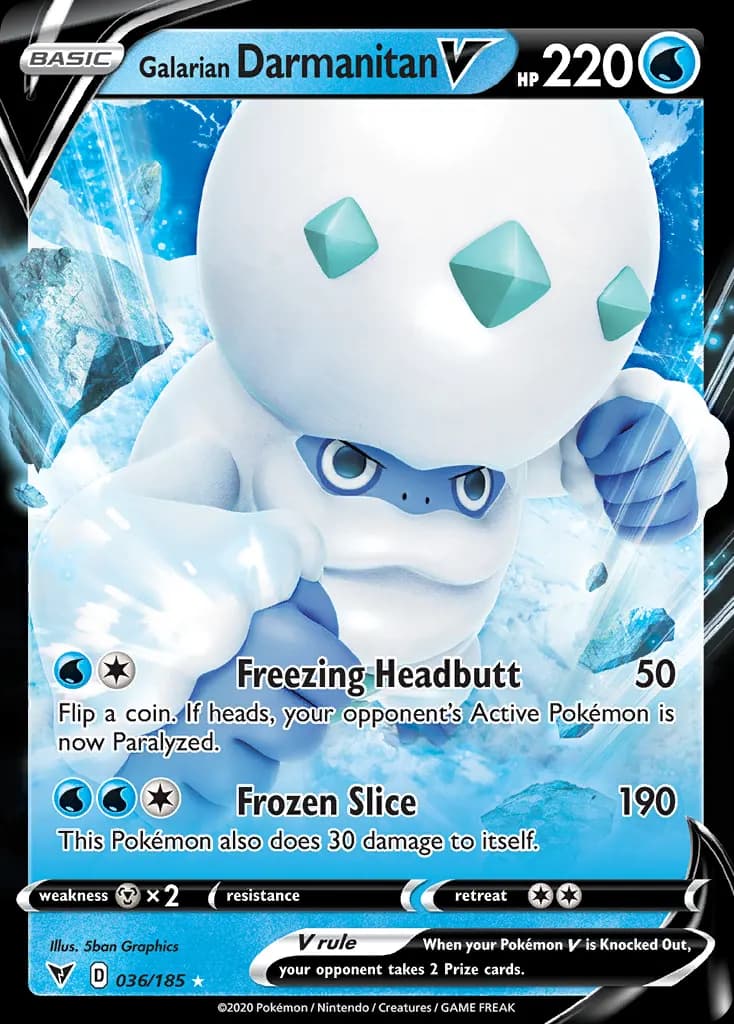 Galarian Darmanitan V — Vivid Voltage 36 Pokémon card