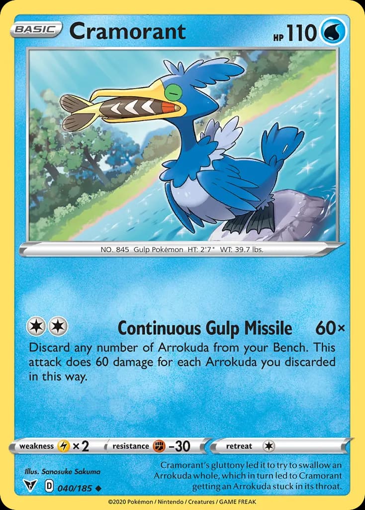 Cramorant — Vivid Voltage 40 Pokémon card