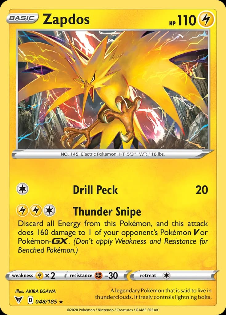Zapdos — Vivid Voltage 48 Pokémon card