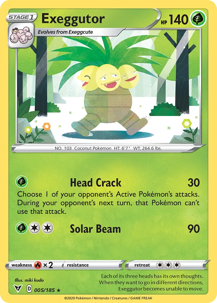 Exeggutor — Vivid Voltage 5 Pokémon card