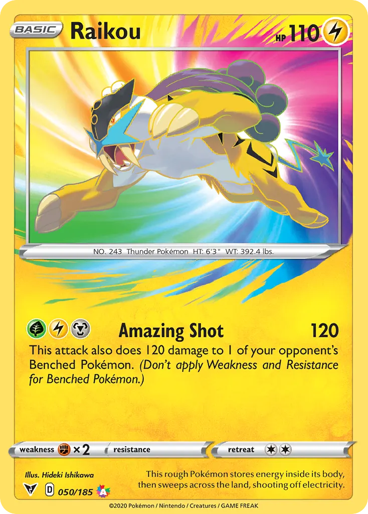 Raikou — Vivid Voltage 50 Pokémon card