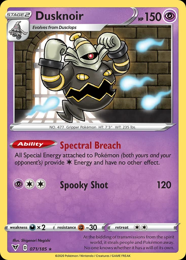 Dusknoir — Vivid Voltage 71 Pokémon card