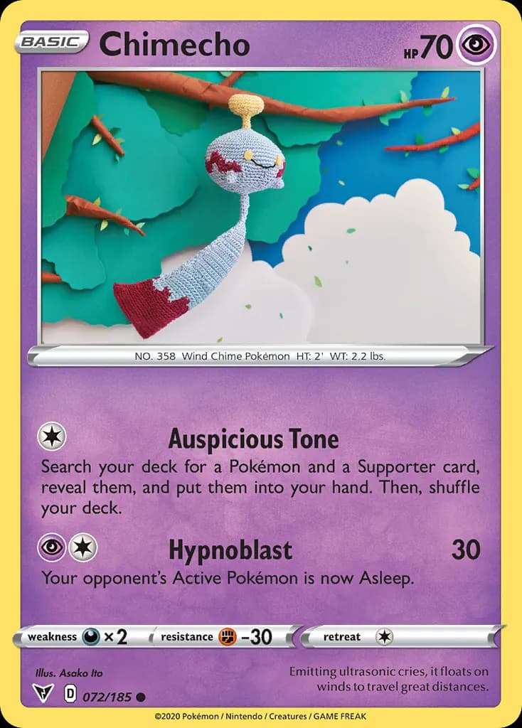 Chimecho — Vivid Voltage 72 Pokémon card