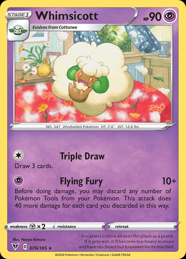 Whimsicott — Vivid Voltage 76 Pokémon card