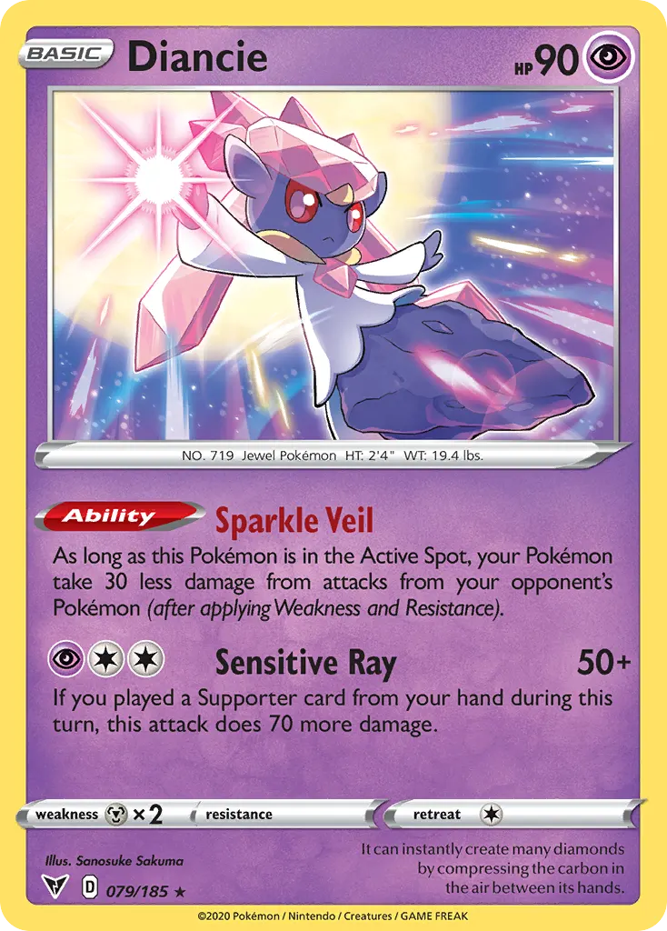 Diancie — Vivid Voltage 79 Pokémon card