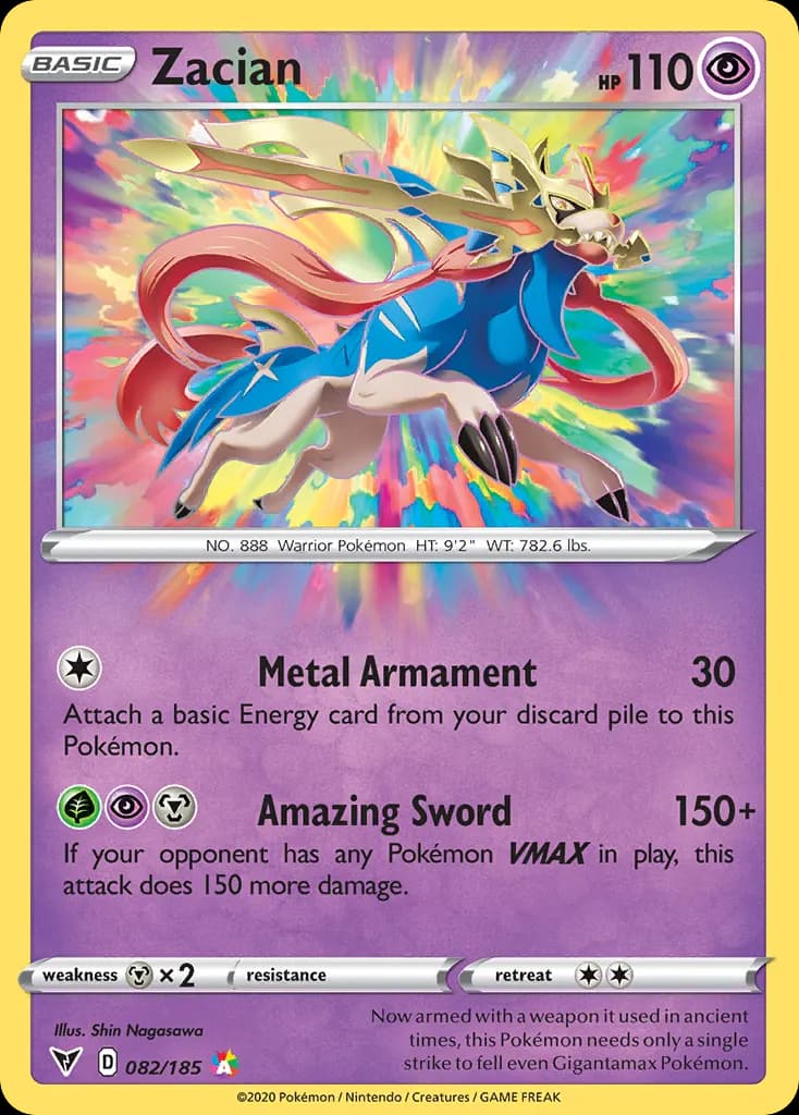 Zacian — Vivid Voltage 82 Pokémon card