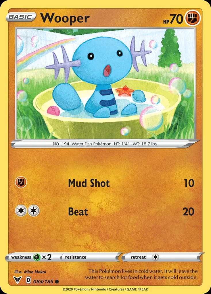 Wooper — Vivid Voltage 83 Pokémon card