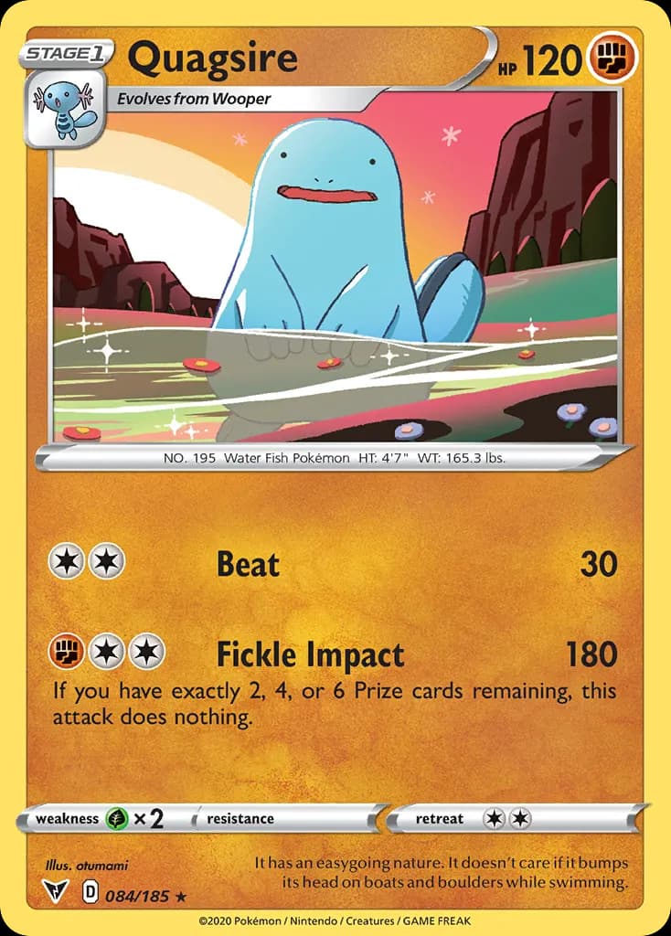 Quagsire — Vivid Voltage 84 Pokémon card