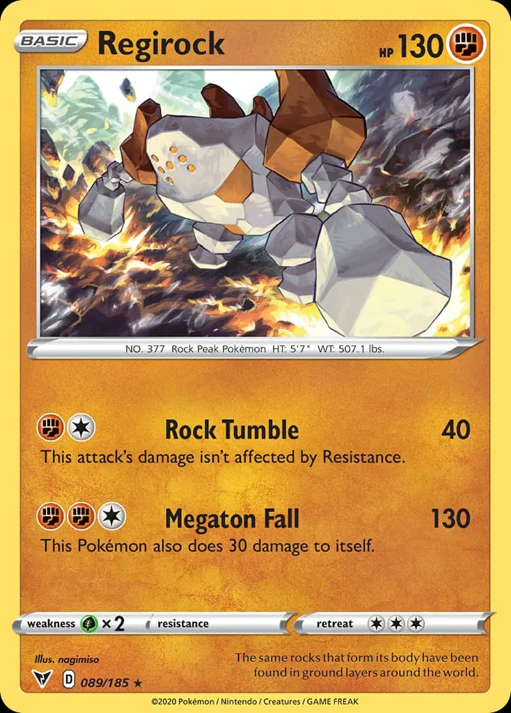 Regirock — Vivid Voltage 89 Pokémon card