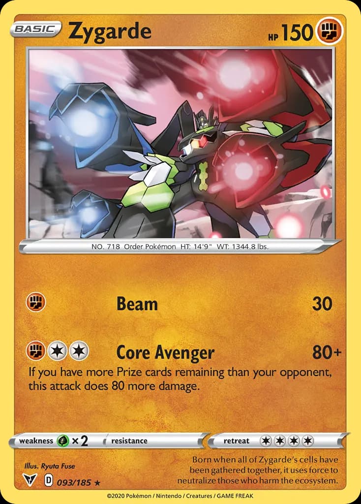 Zygarde — Vivid Voltage 93 Pokémon card