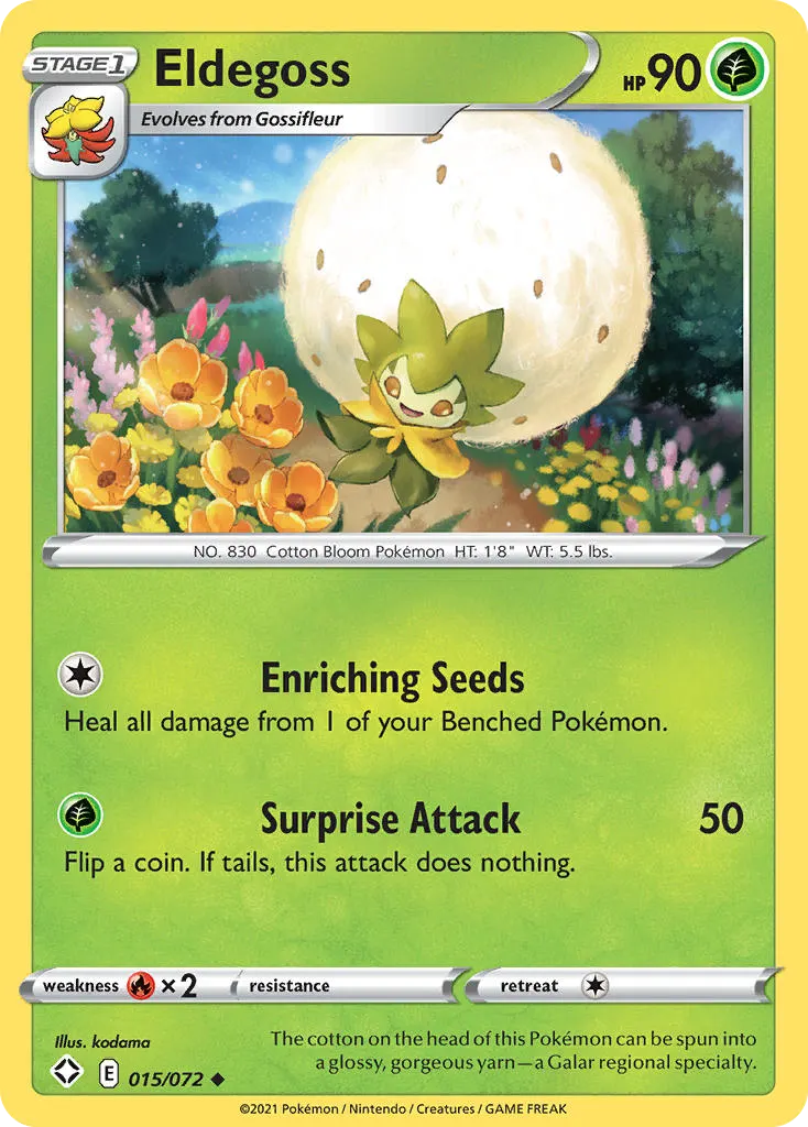 Eldegoss — Shining Fates 15 Pokémon card