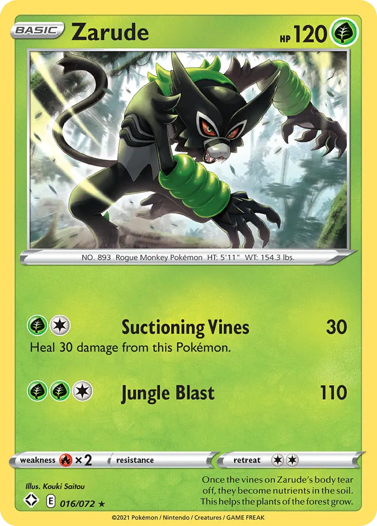 Zarude — Shining Fates 16 Pokémon card
