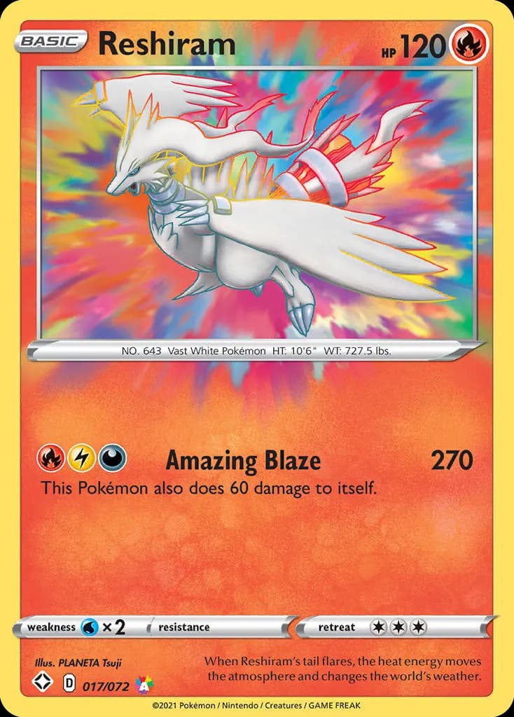 Reshiram — Shining Fates 17 Pokémon card