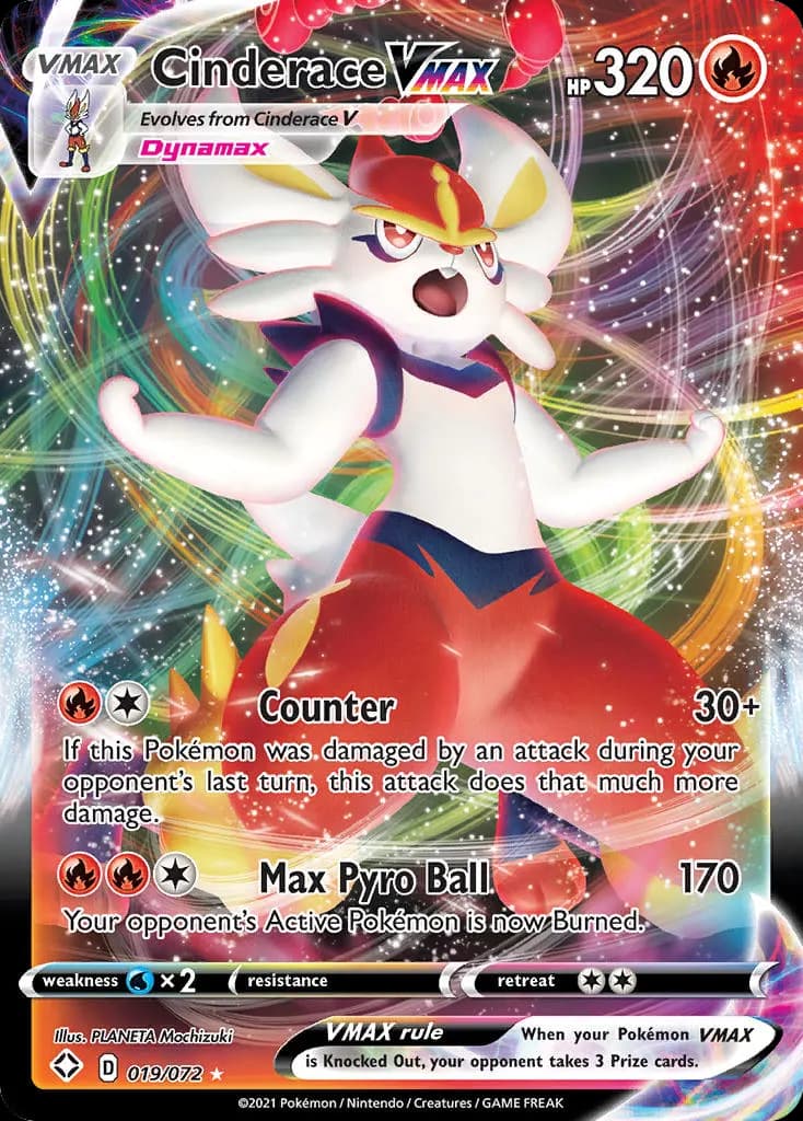 Cinderace VMAX — Shining Fates 19 Pokémon card