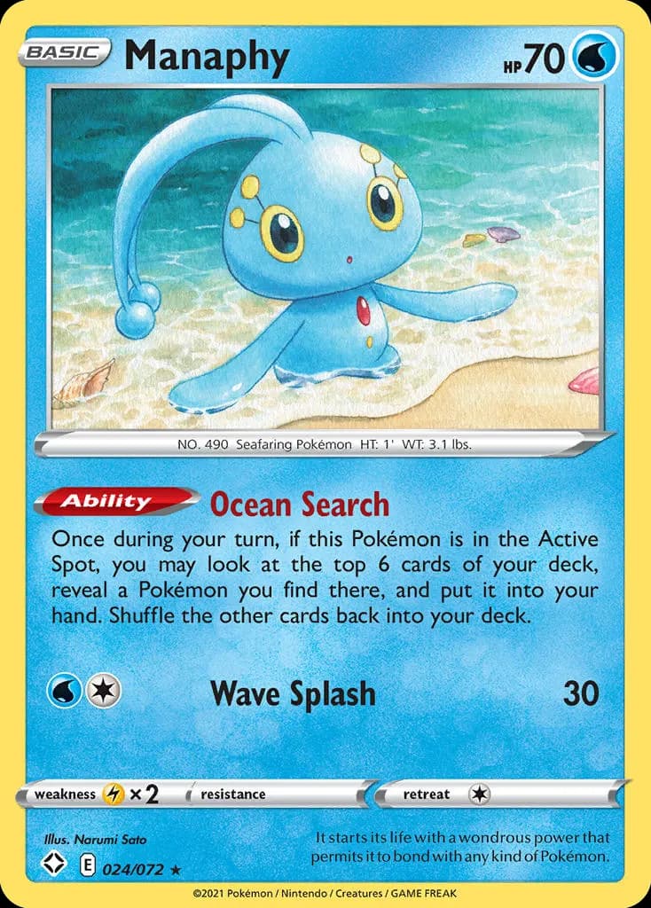 Manaphy — Shining Fates 24 Pokémon card