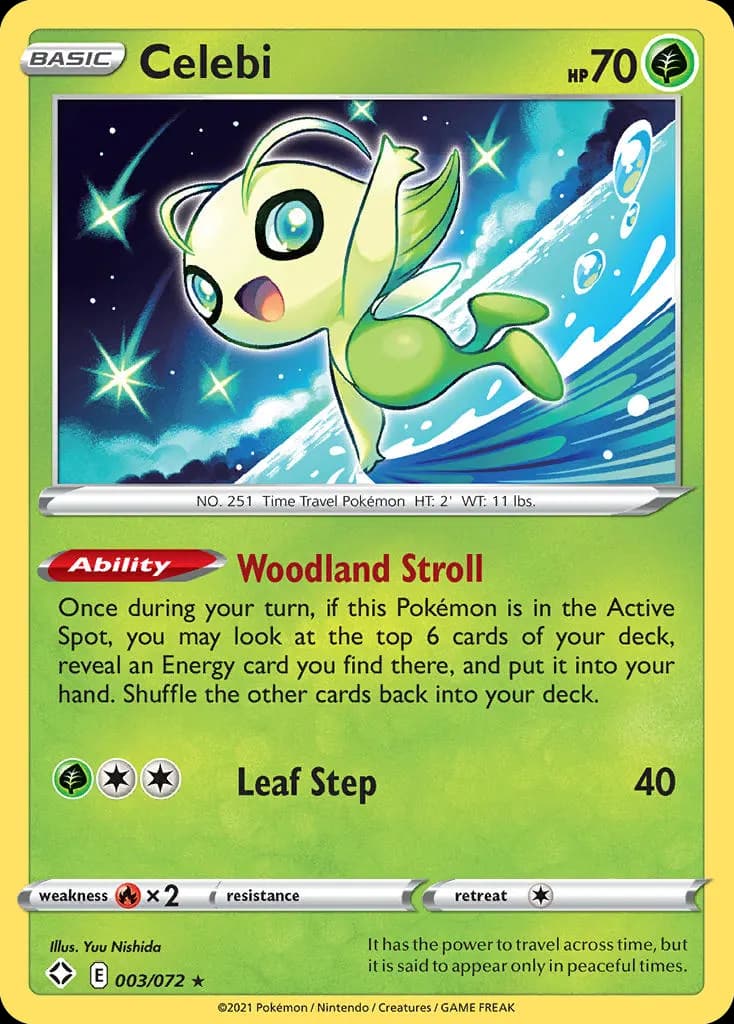 Celebi — Shining Fates 3 Pokémon card