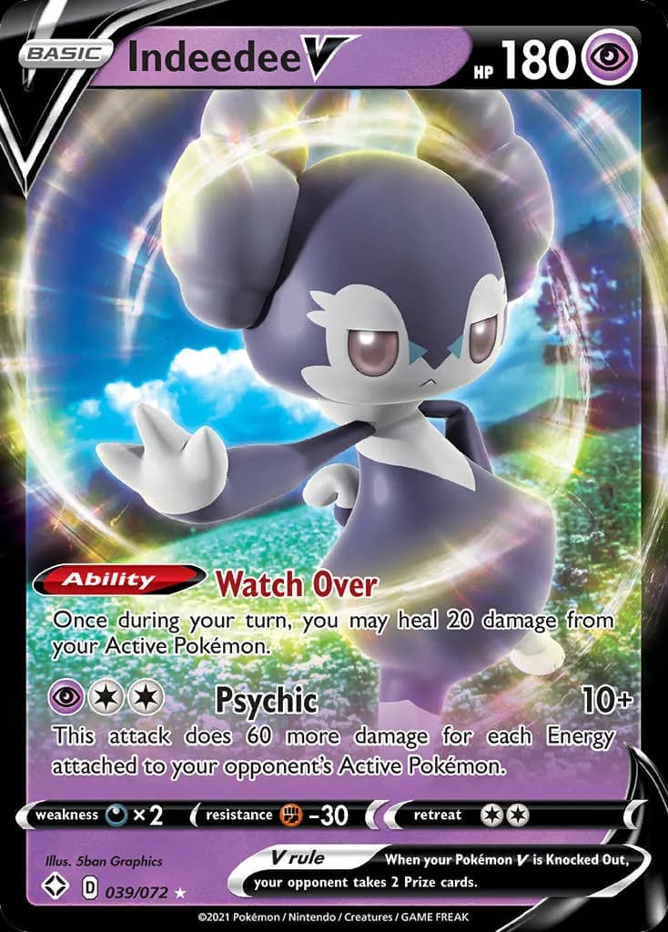 Indeedee V — Shining Fates 39 Pokémon card