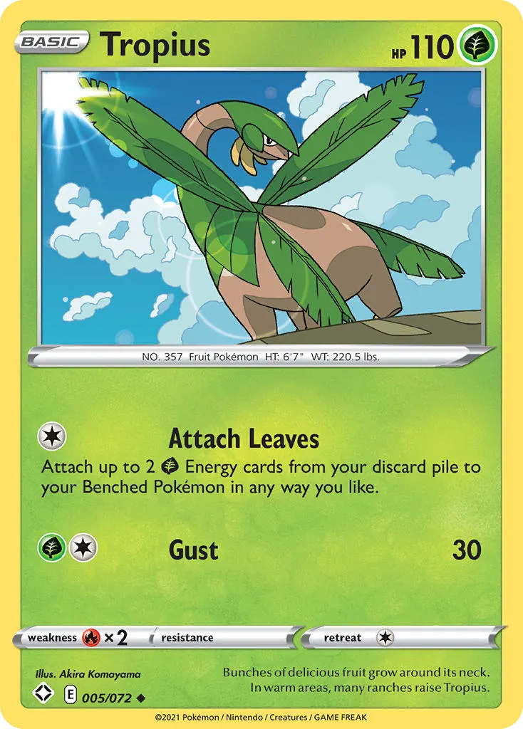 Tropius — Shining Fates 5 Pokémon card
