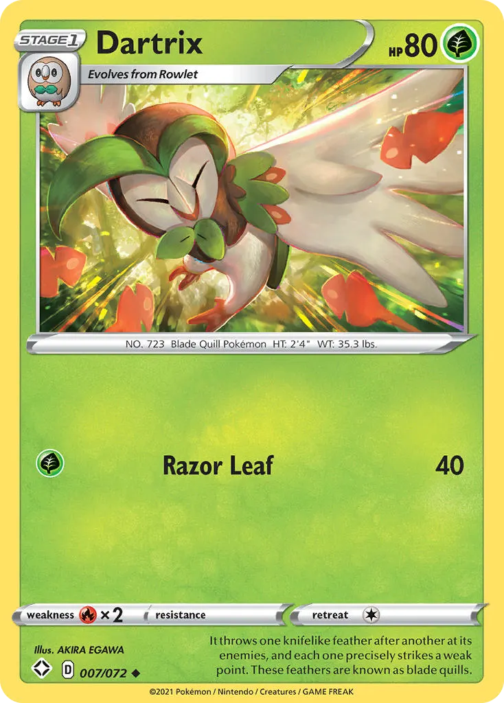 Dartrix — Shining Fates 7 Pokémon card