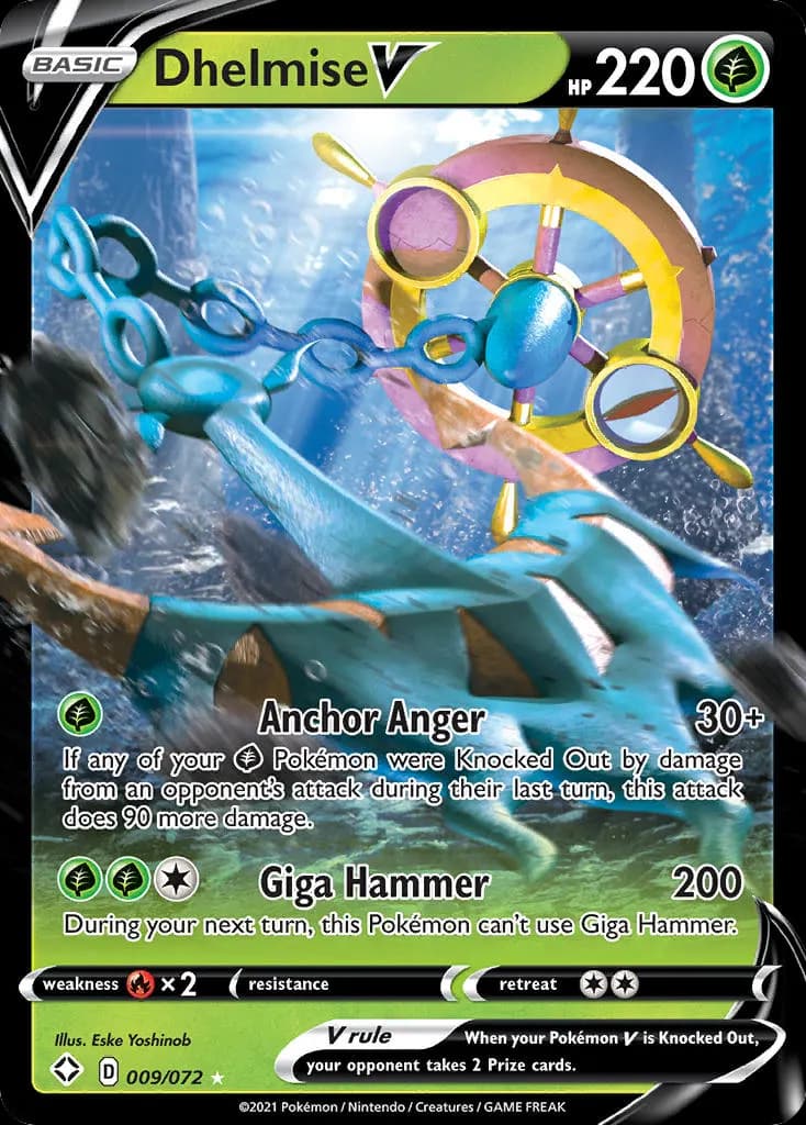Dhelmise V — Shining Fates 9 Pokémon card