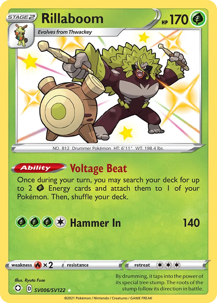 Gorythmic — Destinées Radieuses Coffre Étincelant SV006 French Pokémon card