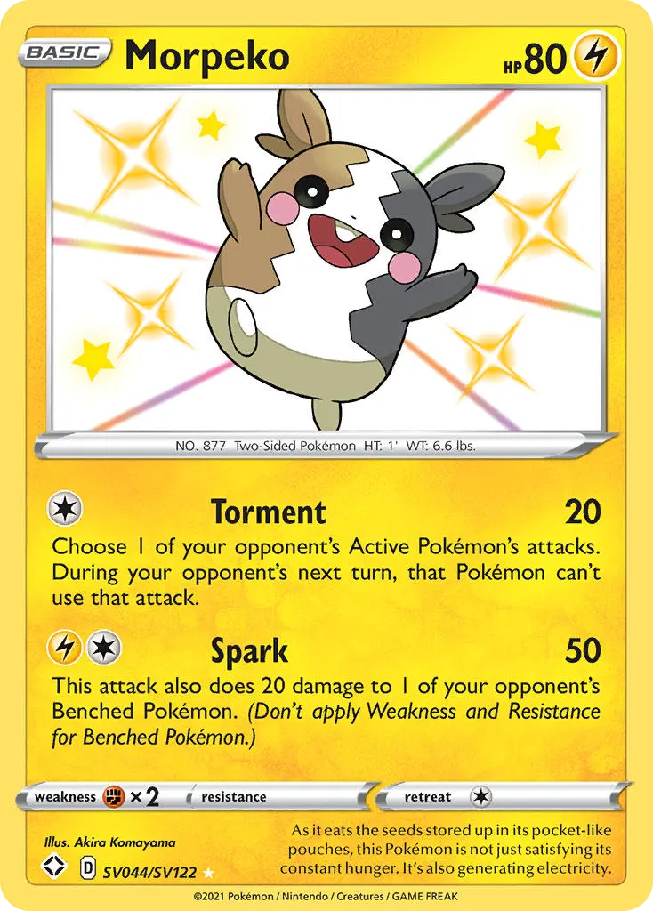 Morpeko — Destino Splendente Tesoro Lucente SV044 Italian Pokémon card
