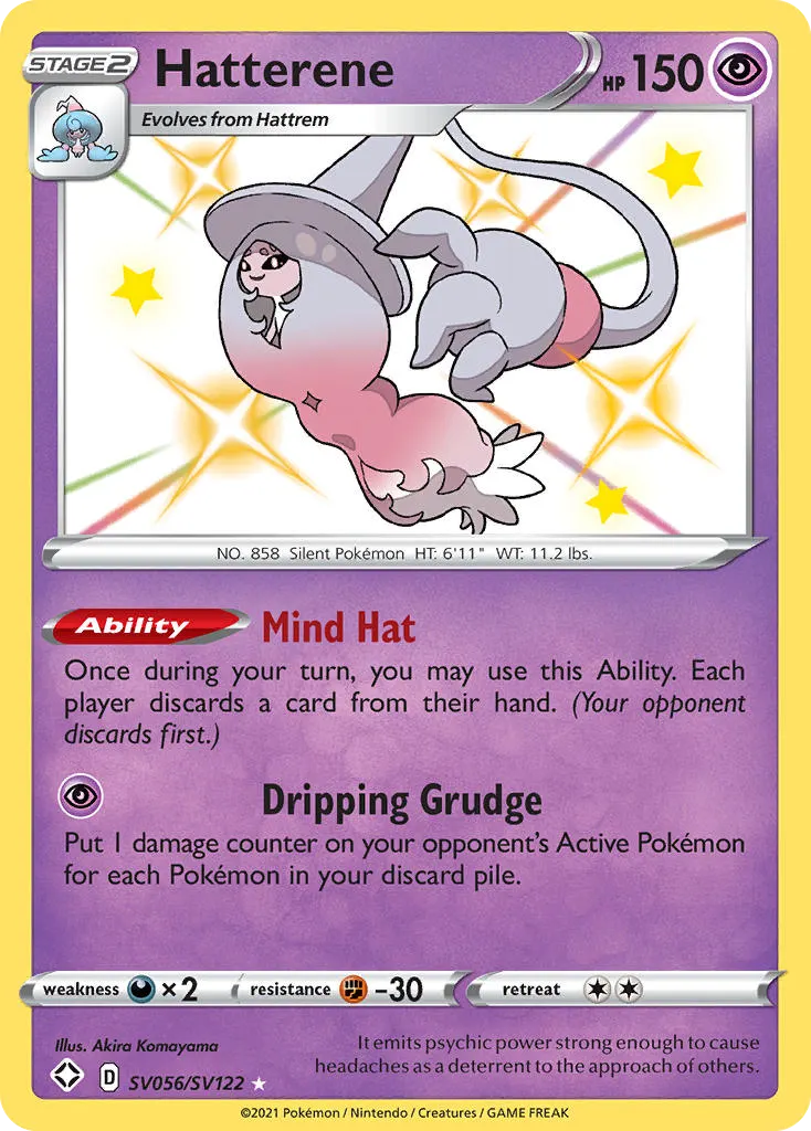 Hatterene — Destinos Brilhantes Cofre Brilhante SV056 Portuguese Pokémon card