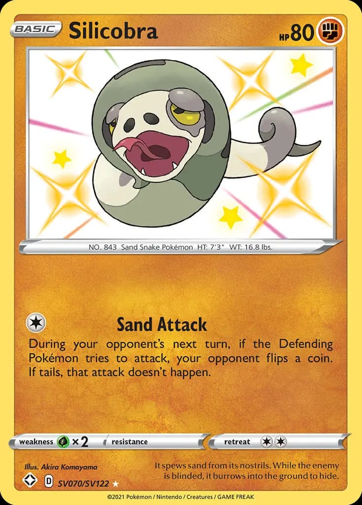 Silicobra — Destino Splendente Tesoro Lucente SV070 Italian Pokémon card