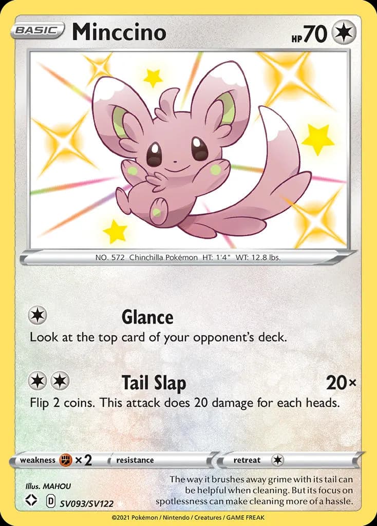 Minccino — Shining Fates Shiny Vault SV093 Pokémon card